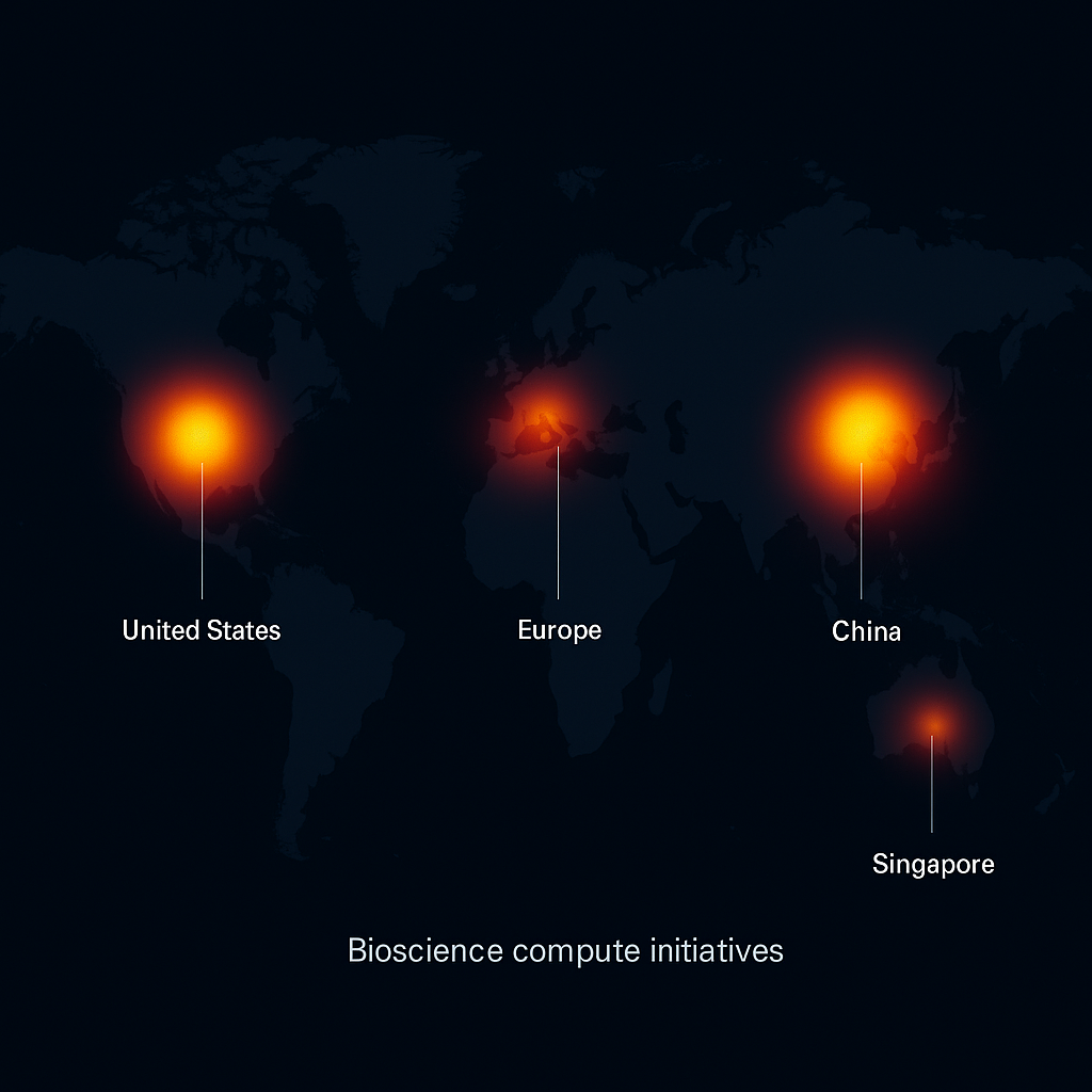 Global bioscience compute initiatives heatmap